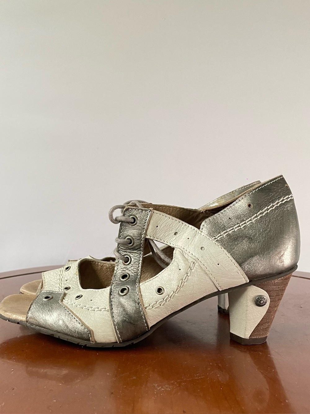 DKODE Lace Up Mary Jane Peep Toe Heels | EU 37 - Picture 3 of 8
